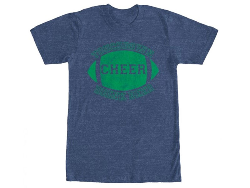 Men's Football Touchdown Cheer Drink Beer T-Shirt