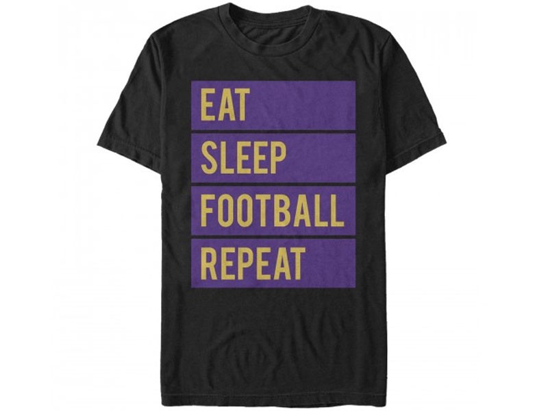 Men's Eat Sleep Football Repeat T-Shirt