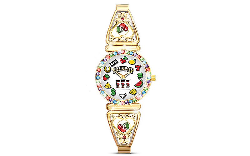 Lucky Jackpot Women's Watch With Spinning Slot Icons