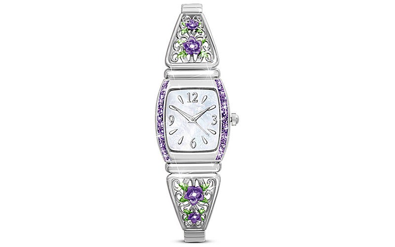 Midnight Rose Women's Watch With Mother-Of-Pearl Face