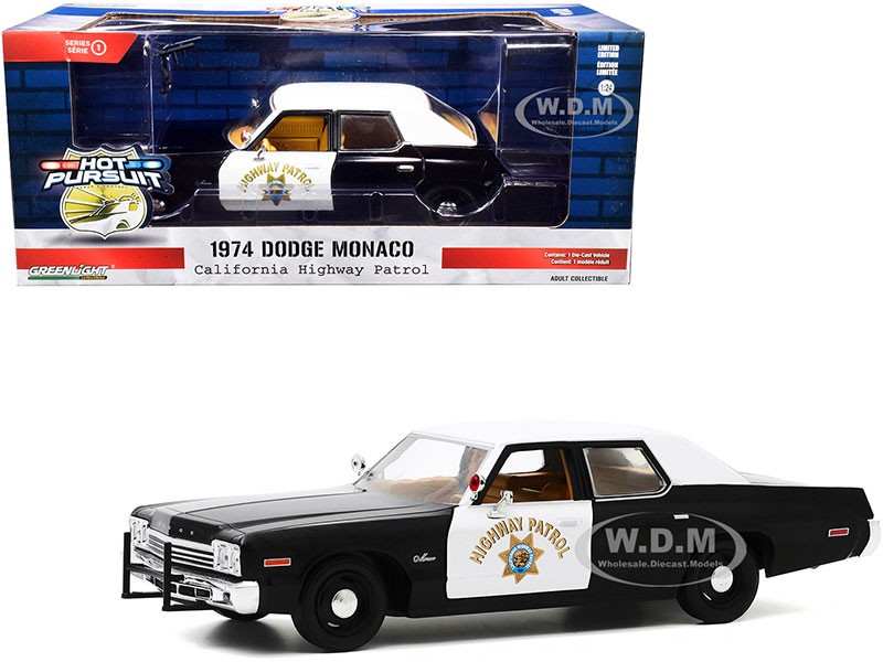 1974 Dodge Monaco California Highway Patrol CHP Black and White Model Car