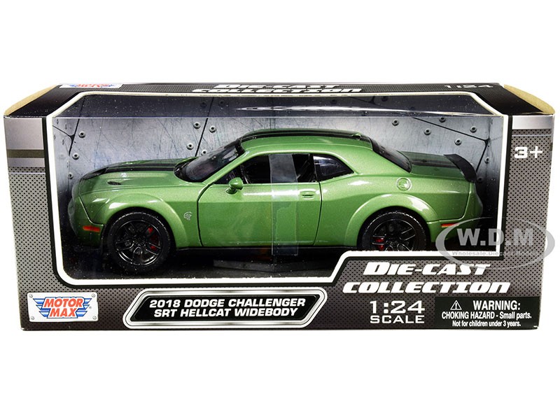 2018 Dodge Challenger SRT Hellcat Widebody Green Metallic Model Car