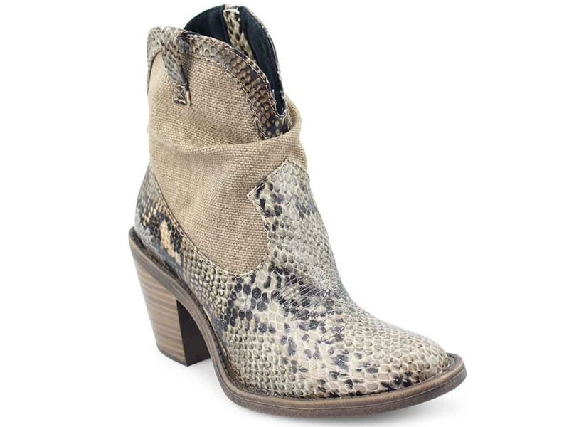 Blowfish Shoes Lolly Western Bootie in Medusa Snake For Women