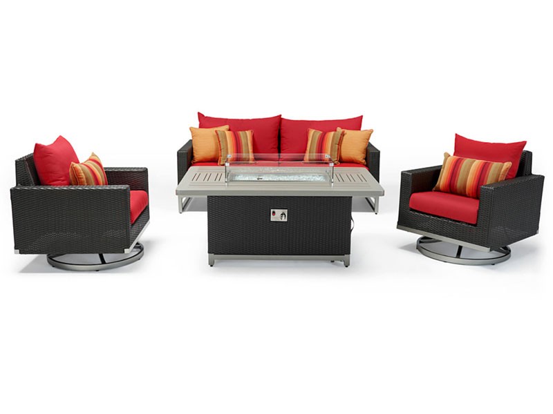 Milo Espresso 4 Piece Motion Fire Set Sunset Red