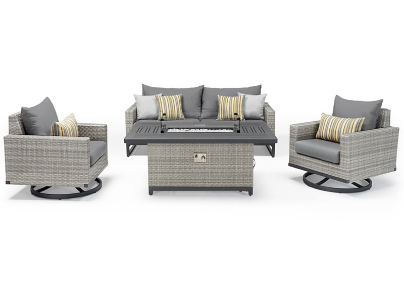 Milo Gray 4 Piece Motion Fire Set Charcoal Gray