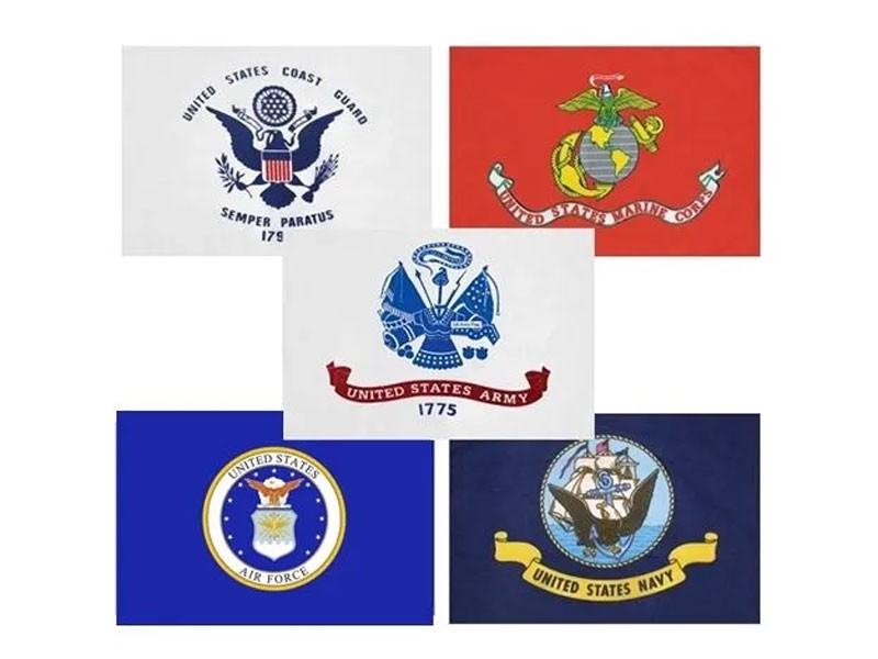 3’ x 5’ Armed Forces Flag Set