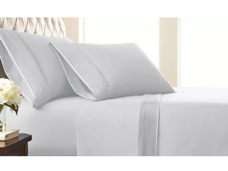 Premium Collection Double Brushed Extra Deep Pocket Pleated Sheet Set