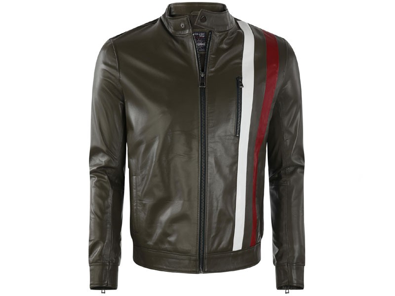 Canyon Leather Khaki Jacket Khaki For Men