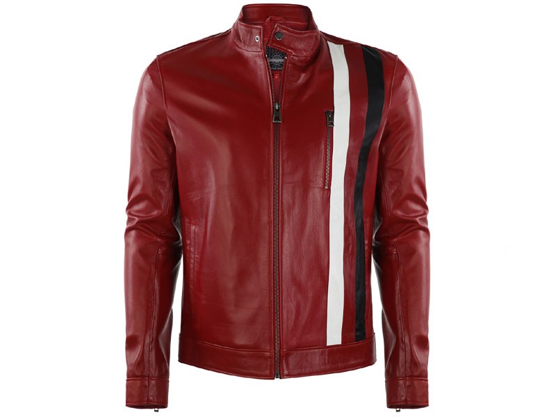 Giorgio Di Mare Men's Tahoe Leather Jacket Red