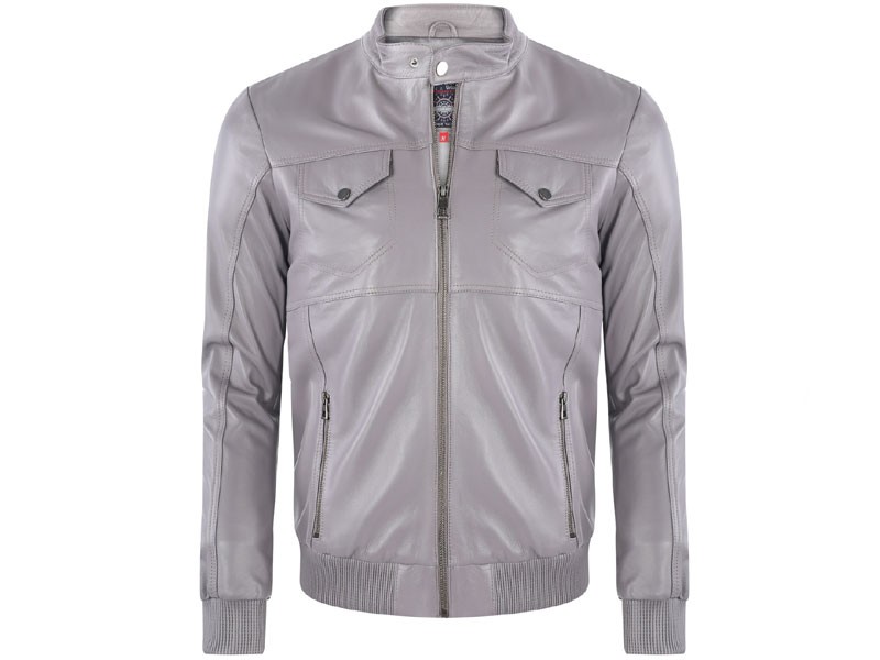 Giorgio Di Mare Lemmon Men's Leather Jacket Gray