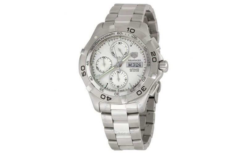Tag Heuer Aquaracer Chronograph Automatic Silver Dial Men's Watch
