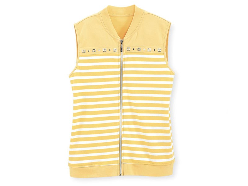 Women's Alfred Dunner Striped Colorblock Knit Vest