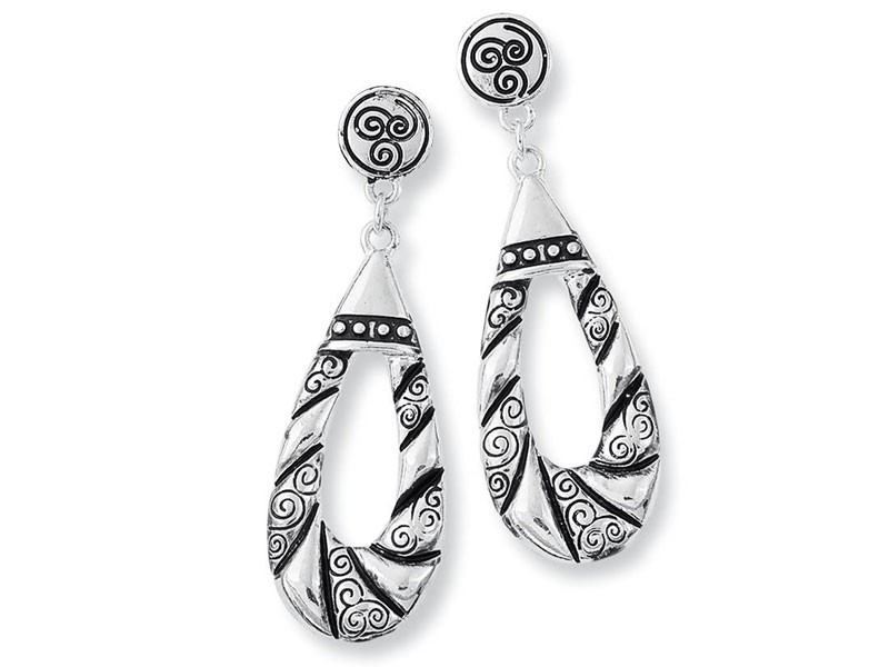 Etched Swirls Earrings For Women