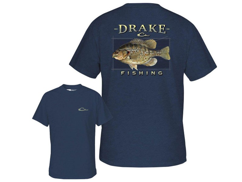 Drake Fishing Pool Perch T-Shirt Navy Heather