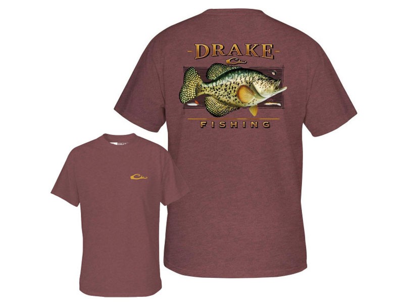 Drake Fishing Slab T-Shirt Burgundy Heather