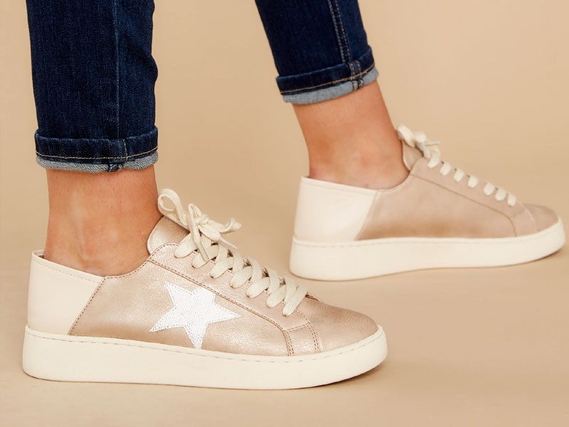 Take It To Go Rose Gold Sneakers For Women
