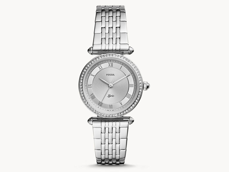 Fossil Lyric Three-Hand Stainless Steel Watch For Women