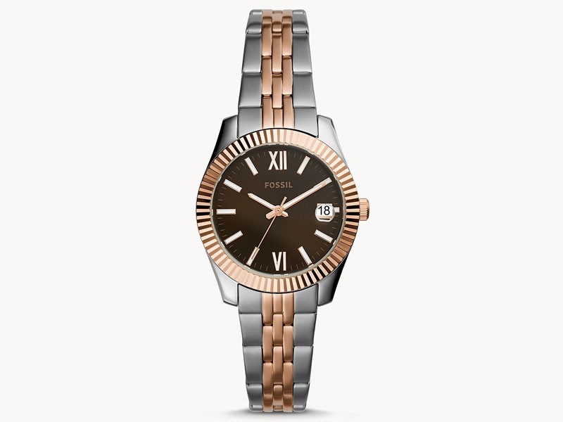 Fossil Scarlette Mini Three-Hand Two-Tone Stainless Steel Watch For Women