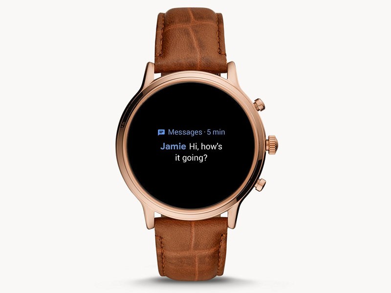 Fossil Gen 5 Smartwatch Julianna HR Brown Croco Leather For Women