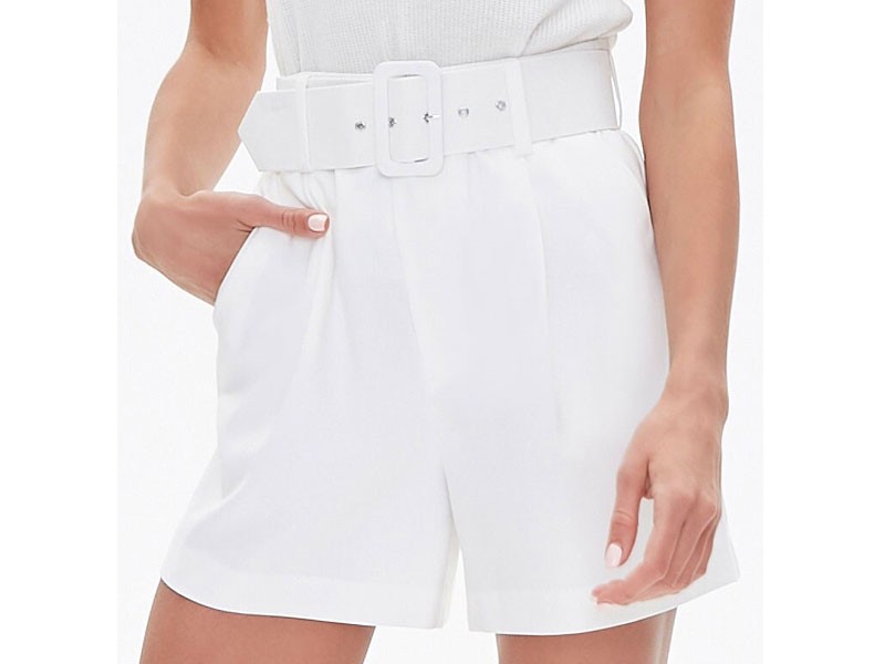 Women's High-Rise Belted Shorts