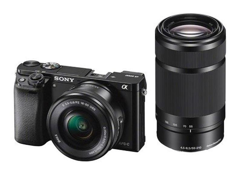 Sony Alpha a6000 Black Mirrorless Digital Camera With 16-50mm And 55-210mm