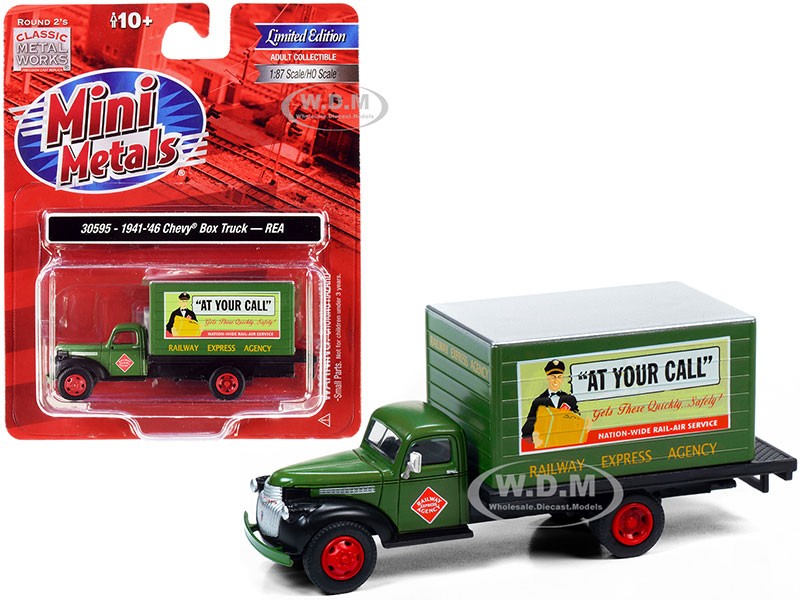 1941-1946 Chevrolet Box Truck Green Railway Express Company Model Car