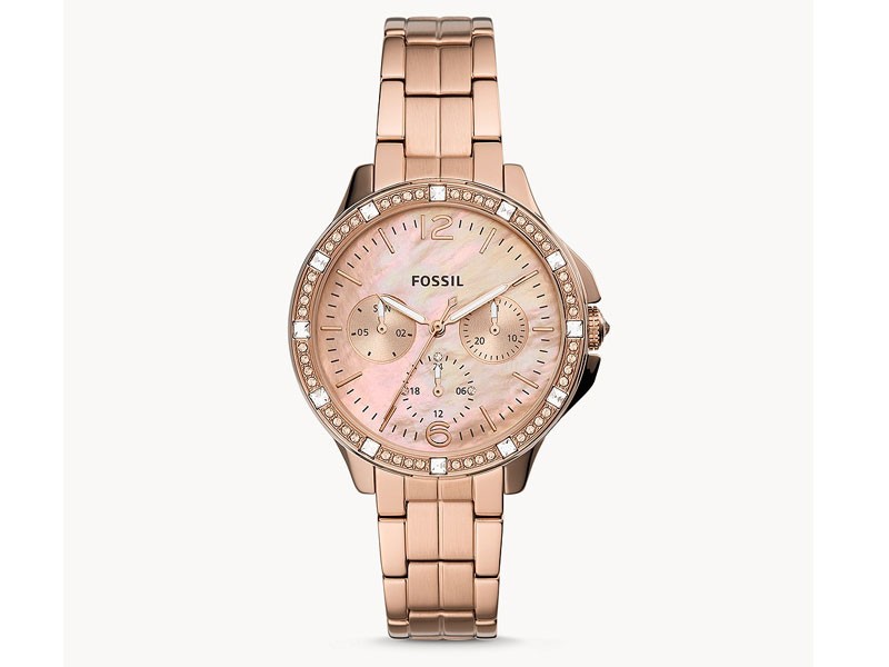 Fossil Finley Multifunction Rose Gold-Tone Stainless Steel Watch For Women