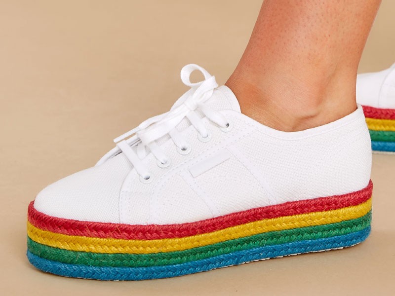 Women's 2790 Cotcoloropew Rainbow Platform Sneakers