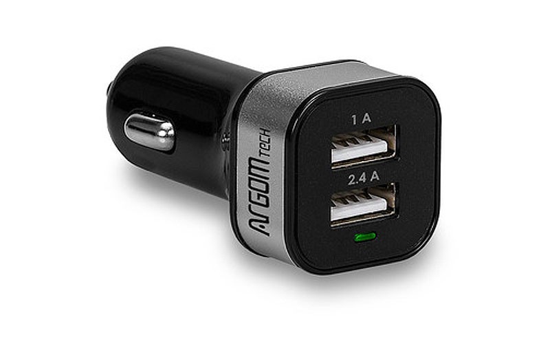 2-Ports Usb Fast Car Charger // Black