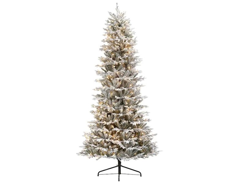 Holiday Living 9-ft Essex Fir Pre Traditional Slim Christmas Tree With LED Light