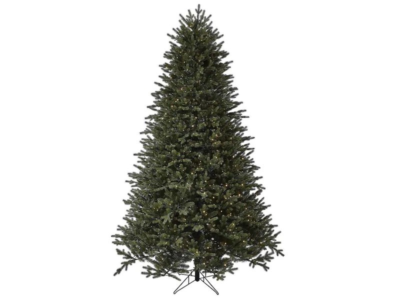 GE 7.5-ft Aspen Fir Pre-Lit Traditional Artificial Christmas Tree LED Lights