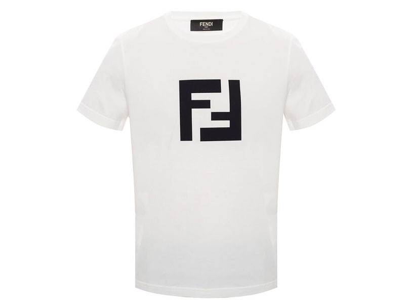 Fendi Men's Short Sleeve FF Logo T-Shirt