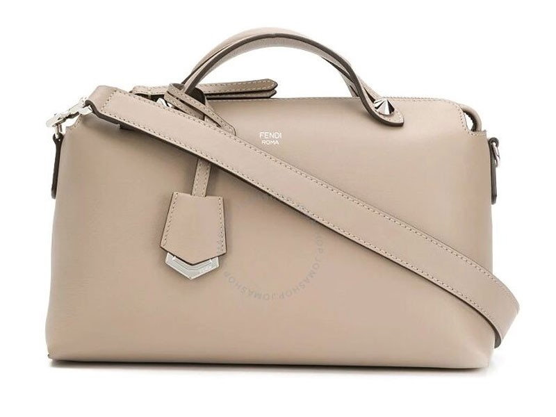 Fendi By The Way Beige Leather Boston Bag For Women