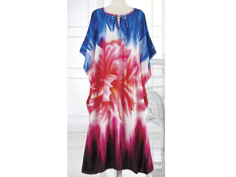 Women's Big Blossom Caftan Dress