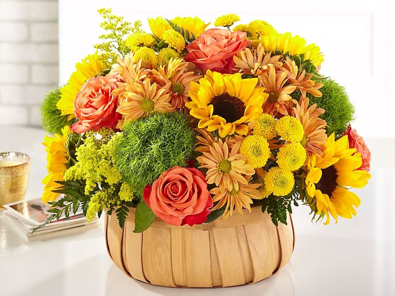 Harvest Sunflower Basket