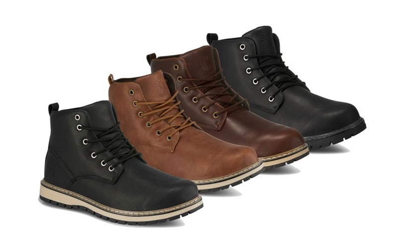 Akademiks Men's Rugged-Style Plain-Toe Outdoor Boots