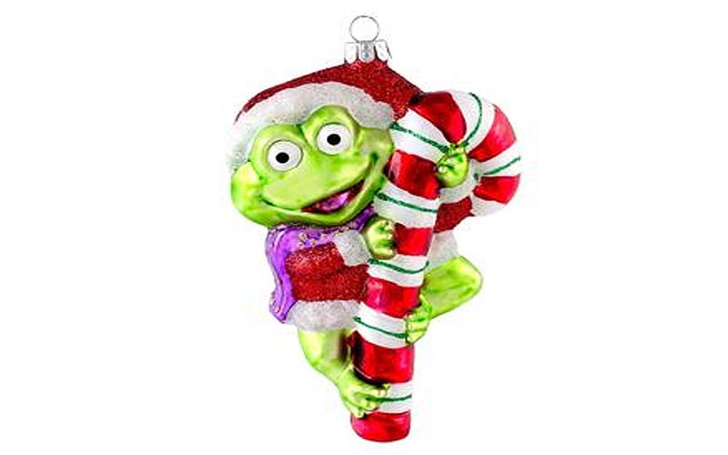 Celebrations by Radko Frog with Candy Cane Glass Ornament