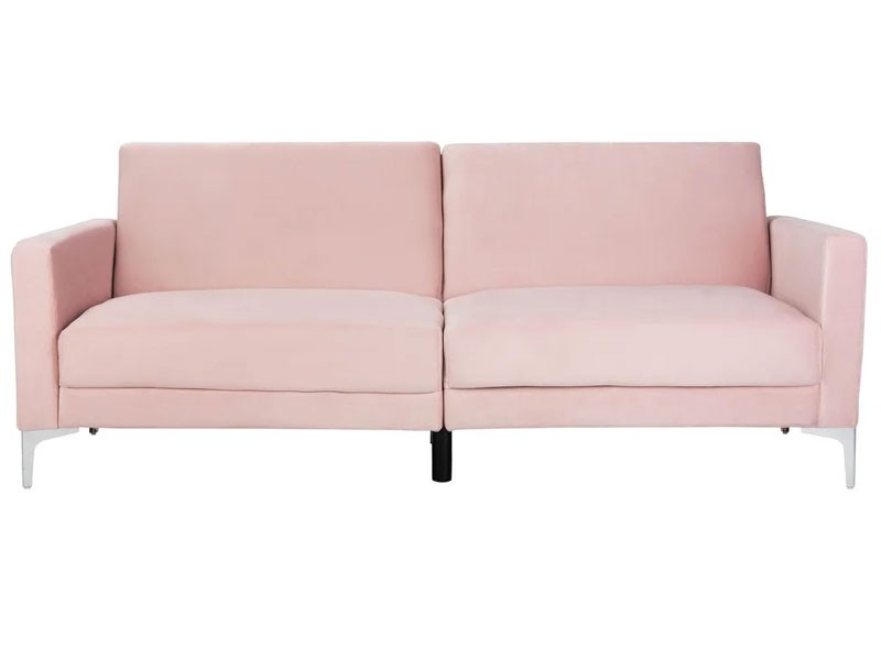 Safavieh Chelsea Foldable Futon Bed Blush Chrome