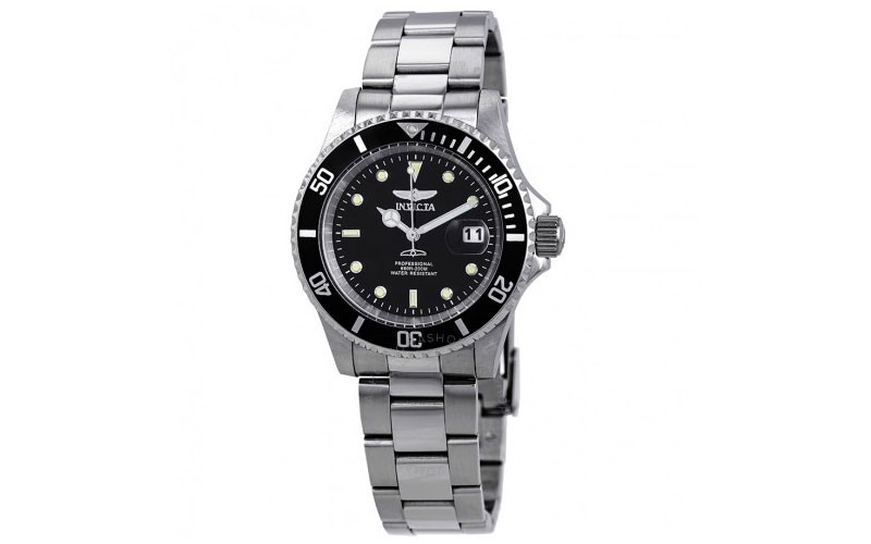 Invicta Pro Diver Black Dial Stainless Steel 40 mm Men's Watch