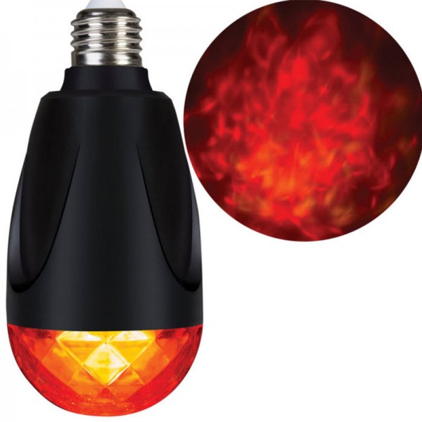 Red Fire and Ice Projection Light Bulb