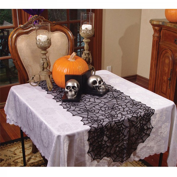 Lace Spiderweb Table Runner