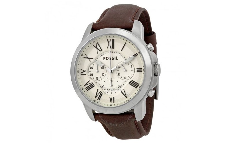 Fossil Grant Chronograph Brown Leather Men's Watch