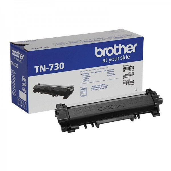 Brother Genuine TN730 Black Toner Cartridge Standard Yield