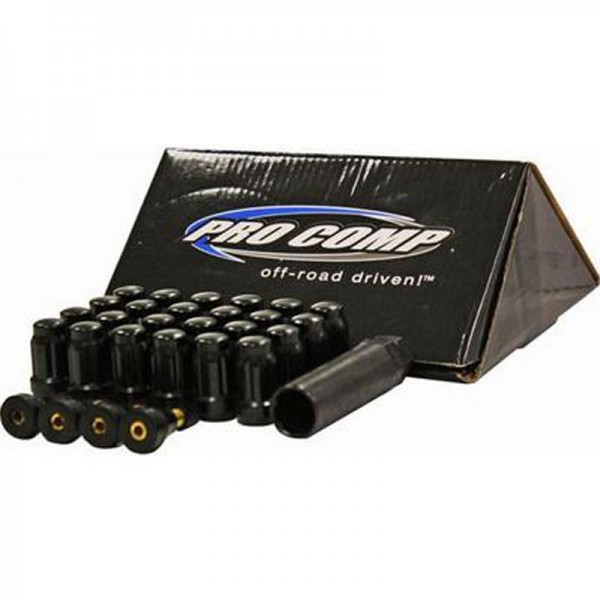 Pro Comp 24-Piece 14x1.5 Lug Nut Kit Black 16144B