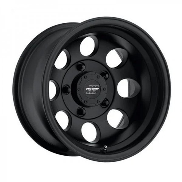 Pro Comp 69 Series Vintage 15x10 Wheel with 5 on 4.5 Bolt Pattern Flat Black