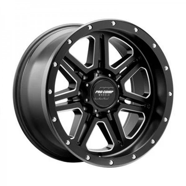 Pro Comp 62 Series Apex 17x9 Wheel with 5x5 Bolt Pattern Satin Black Milled