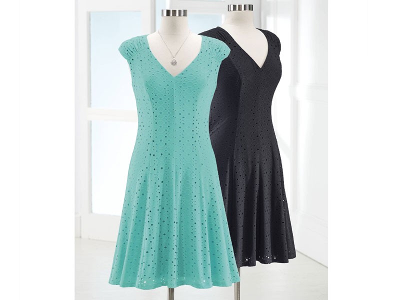 Women’s Knit Eyelet Dress