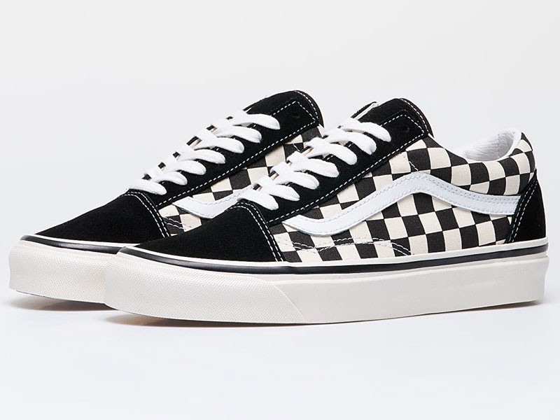 Vans Old Skool 36 Dx Black Check Casual Shoe For Women