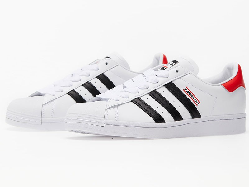 Adidas X Run Dmc Superstar 50 Ftw White Core Black Hi Res Red Sneakers For Men