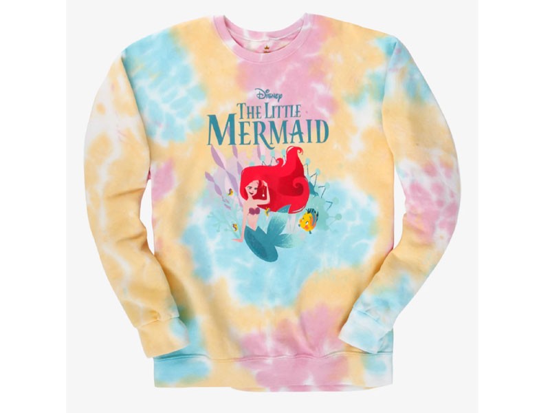 Women's Disney Princess The Little Mermaid Tie-Dye Crewneck Box Lunch